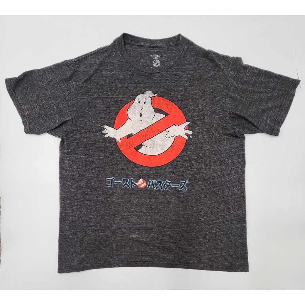 Vintage Japanese Ghostbusters‎ Tshirt Mens Gray Jersey Knit Warner Brothers
